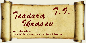 Teodora Ikrašev vizit kartica